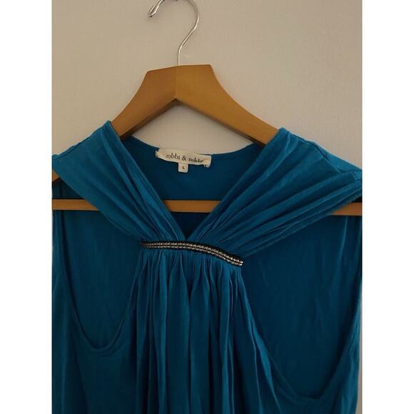 Robbi & Nikki Aqua Top Women’s Large - Picture 2 of 4